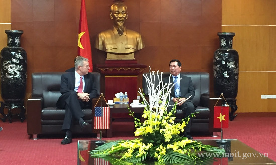 Bộ trưởng Vũ Huy Hoàng tiếp Đại sứ Hoa Kỳ tại Việt Nam
