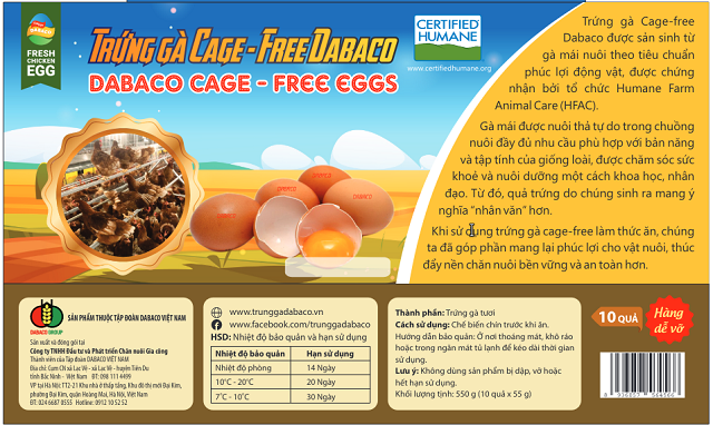 DABACO Cage – Free: Sản phẩm trứng gà nhân đạo hướng đến sản xuất và tiêu dùng bền vững