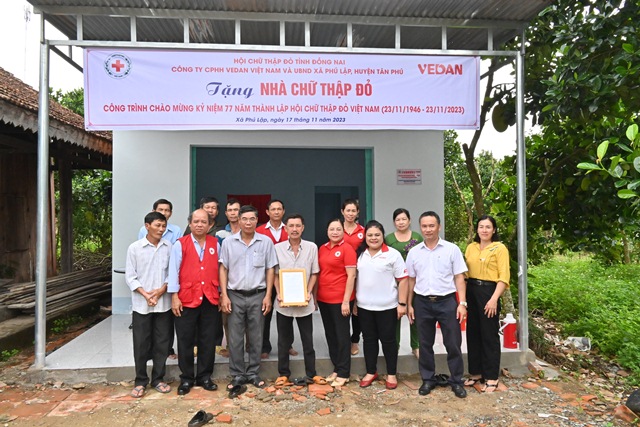 Vedan Việt Nam trao tặng nhà Chữ Thập Đỏ tại huyện Tân Phú, tỉnh Đồng Nai 