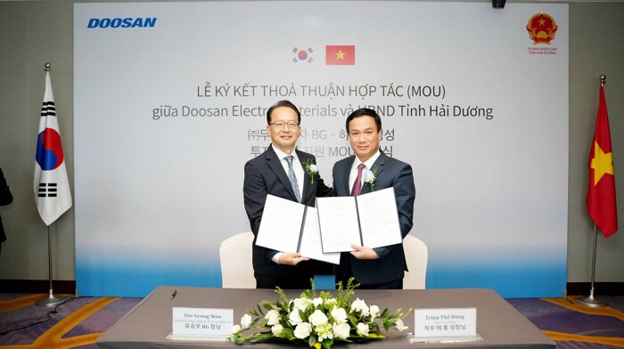 Tập đoàn Doosan mở rộng nhà máy sản xuất linh kiện điện tử ô tô ở Hải Dương
