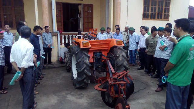 Khuyến công Thái Bình tổ chức tập huấn vận hành máy cơ khí nông nghiệp