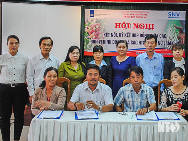 Ninh Thuận: Hội nghị kết nối, ký kết hợp đồng giữa các đơn vị kinh doanh và các hợp tác xã do phụ nữ làm chủ