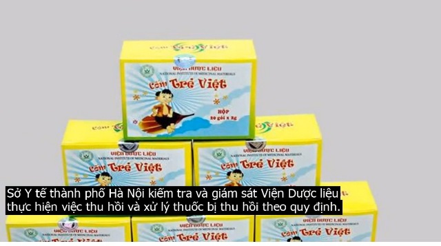 Thu hồi sản phẩm Cốm trẻ Việt