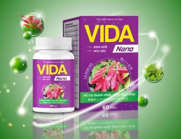 Thực phẩm bảo vệ sức khỏe Vida Nano quảng cáo công dụng như thuốc chữa bệnh