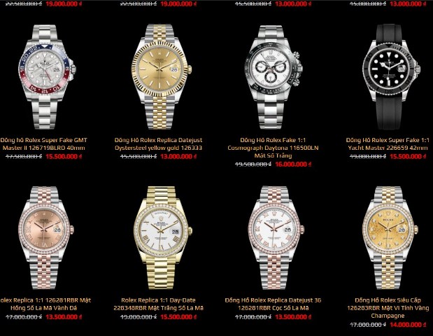 Hà Nội: Nhiều website công khai bán đồng hồ Thụy sĩ fake