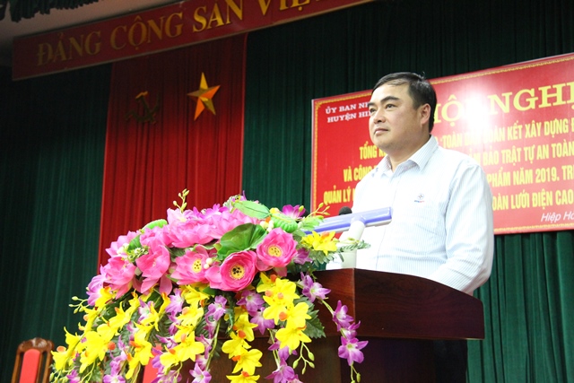 Hội nghị tuyên truyền bảo vệ hành lang lưới điện cao áp trên địa bàn huyện Hiệp Hòa, tỉnh Bắc Giang