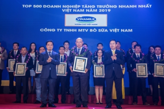 Công ty Bò sữa Việt Nam lọt top tăng trưởng nhanh nhất Việt Nam 2019