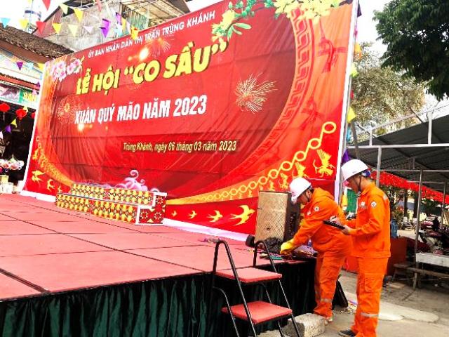 Điện lực Trùng Khánh (PC Cao Bằng) đảm bảo cung cấp điện an toàn, ổn định phục vụ Lễ hội Co Sầu năm 2023
