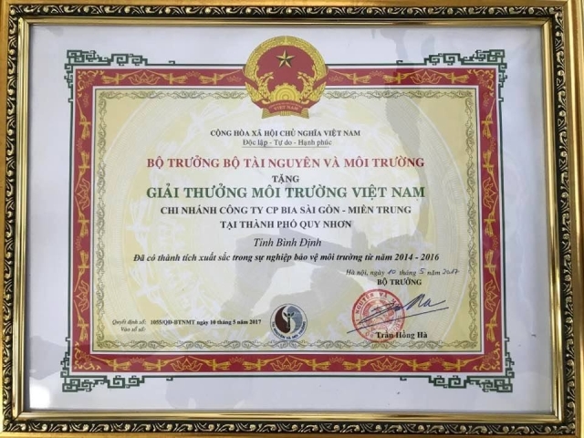 Chi nhánh Công ty cổ phần Bia Sài Gòn - miền Trung tại Quy Nhơn: Phát triển bền vững