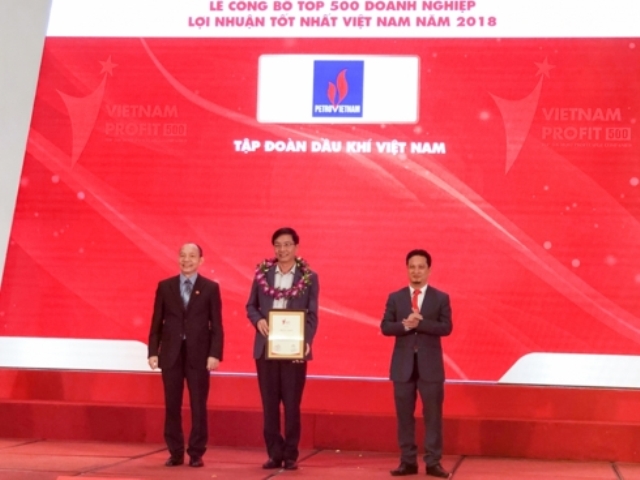 PVN đứng đầu Top 500 doanh nghiệp có lợi nhuận tốt nhất Việt Nam năm 2018
