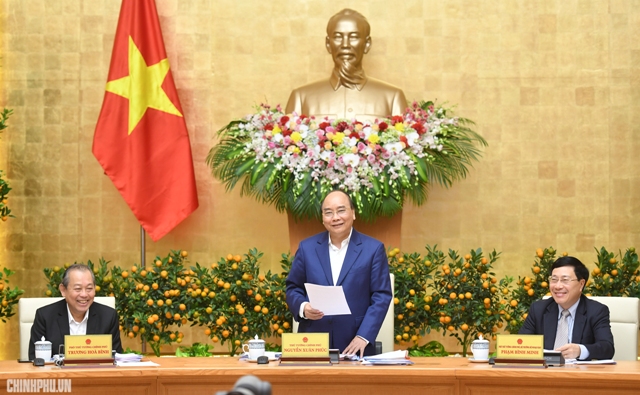 Thủ tướng chủ trì phiên họp Chính phủ thường kỳ đầu tiên của năm 2019
