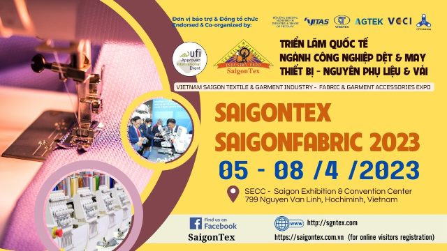 Triển lãm dệt may SaigonTex và SaigonFabric 2023 sẽ diễn ra vào đầu tháng 4/2023