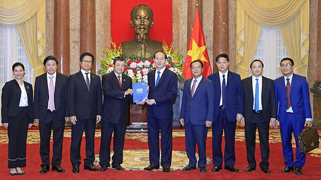 Chủ tịch nước Trần Ðại Quang làm việc với lãnh đạo Hội đồng Tư vấn kinh doanh APEC 2017