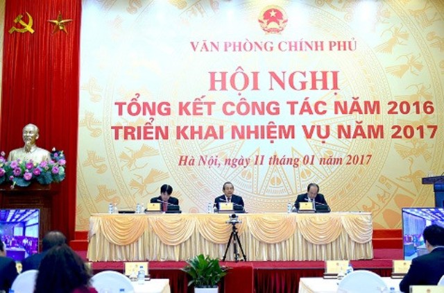 Thủ tướng dự Hội nghị tổng kết công tác năm 2016 của VPCP