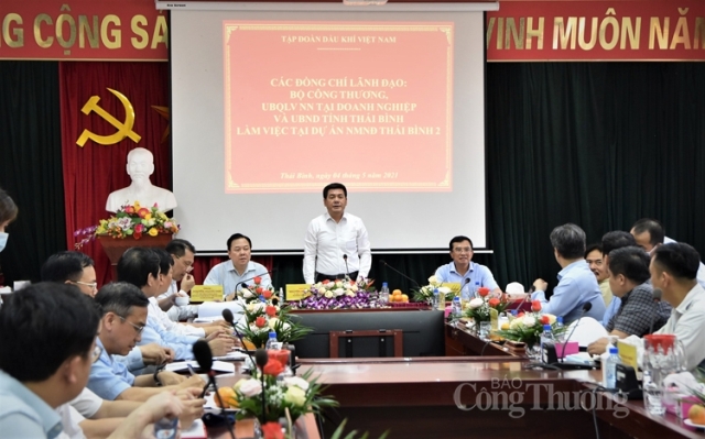 Bộ trưởng Nguyễn Hồng Diên kiểm tra tiến độ dự án Nhiệt điện Thái Bình 2