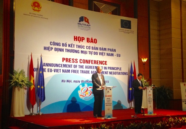 Kết thúc cơ bản đàm phán FTA Việt Nam-EU