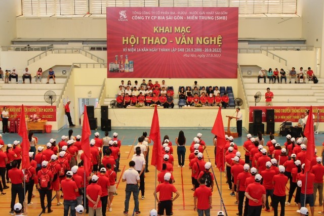 Công ty CP Bia Sài Gòn - miền Trung tổ chức Hội thao - Văn nghệ năm 2022: Niềm tin chiến thắng
