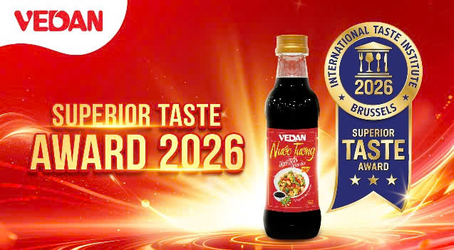 Sản phẩm nước tương mang thương hiệu Vedan Việt Nam đạt chứng nhận “Vị ngon thượng hạng” năm 2026