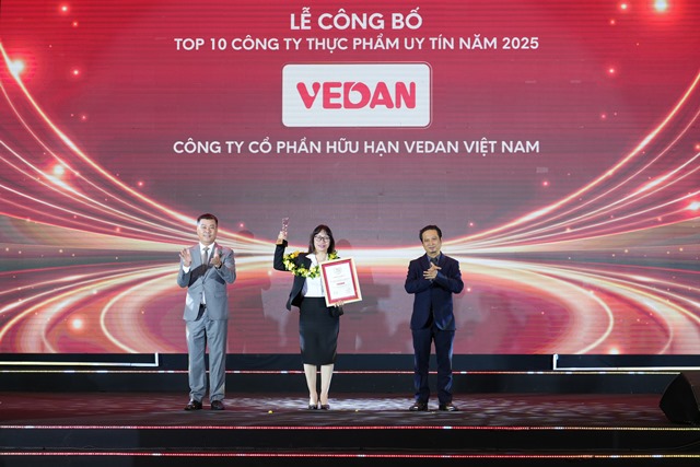 Vedan Việt Nam: 8 năm liền đứng trong “Top 10 công ty uy tín ngành Thực phẩm”