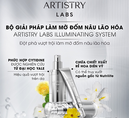 Amway Việt Nam ra mắt bộ giải pháp làm mờ đốm nâu lão hóa ARTISTRY LABS ILLUMINATING SYSTEM