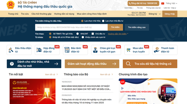 Quy định đăng tải thông tin đấu thầu lựa chọn nhà đầu tư trên Hệ thống mạng đấu thầu quốc gia