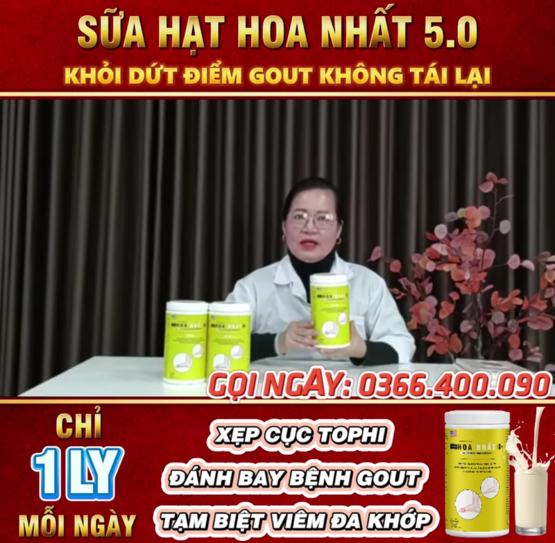 Cần kiểm tra, xử lý những trang mạng quảng cáo sản phẩm “Sữa hạt trị gout Hoa Nhất” có tác dụng giống như thuốc