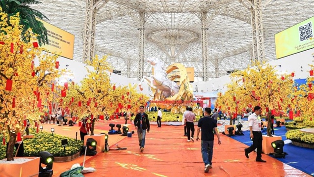 Hà Nội tái hiện không gian "Tết sum vầy" tại Hội chợ Mùa Xuân