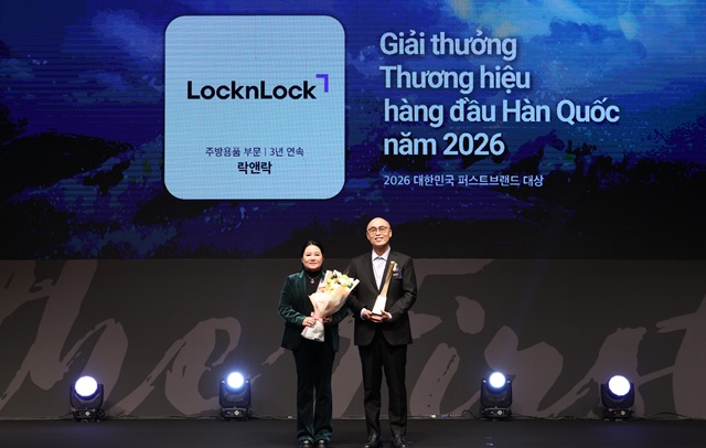 LocknLock lập cú đúp tại Giải thưởng “Thương hiệu hàng đầu Hàn Quốc năm 2026”