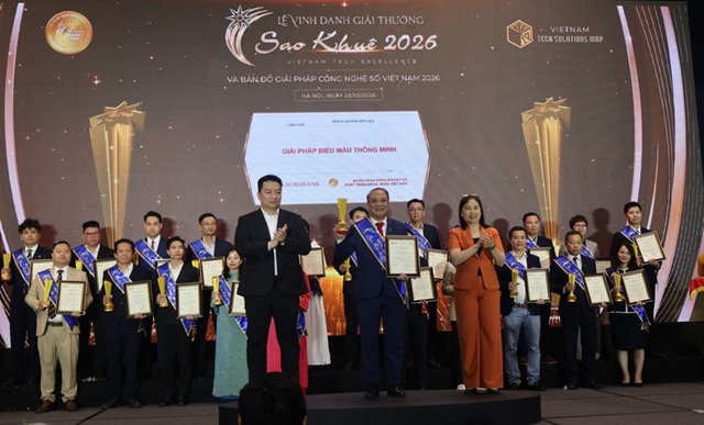 Hai giải pháp số của Agribank được vinh danh tại Sao Khuê 2026