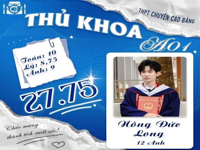 Từ mái ấm ngành Điện đến thủ khoa khối A01 tỉnh Cao Bằng