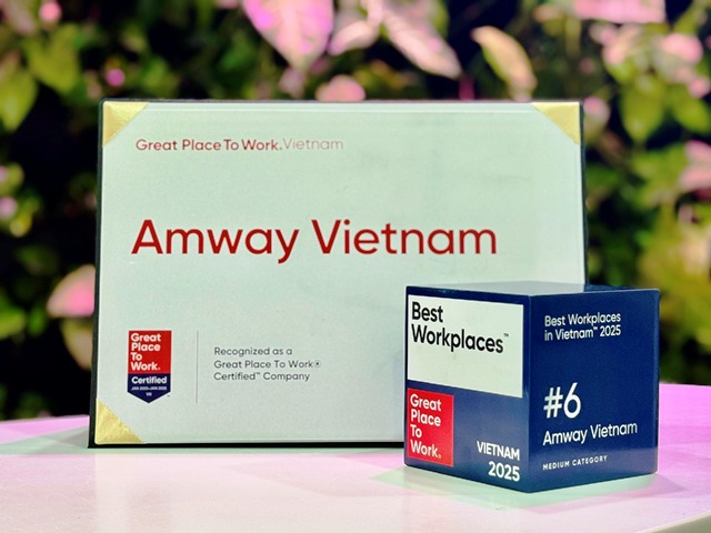  Amway đứng Top 6 nơi làm việc xuất sắc hàng đầu Việt Nam 2025