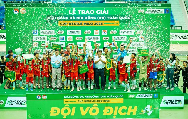 U11 Hưng Yên lần đầu vô địch Giải Bóng đá Nhi đồng toàn quốc – Cúp Nestlé MILO 2025