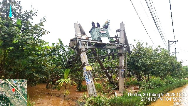 PC Lào Cai khôi phục cấp điện trở lại cho toàn bộ khách hàng sau ảnh hưởng của bão số 10