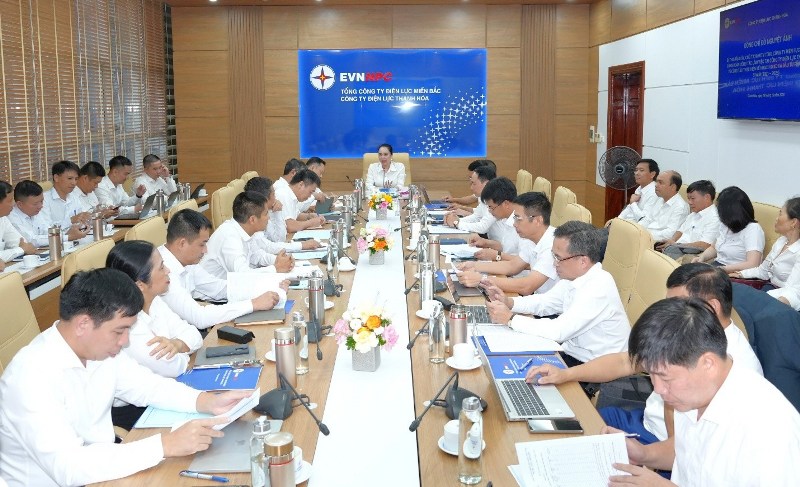 Chủ tịch HĐTV EVNNPC Đỗ Nguyệt Ánh làm việc với PC Thanh Hóa về kết quả thực hiện kế hoạch 5 năm, giai đoạn 2021 – 2025