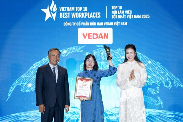 Vedan Việt Nam được vinh danh Top 10 Nơi làm việc tốt nhất Việt Nam năm 2025 ngành Thực phẩm - Đồ uống