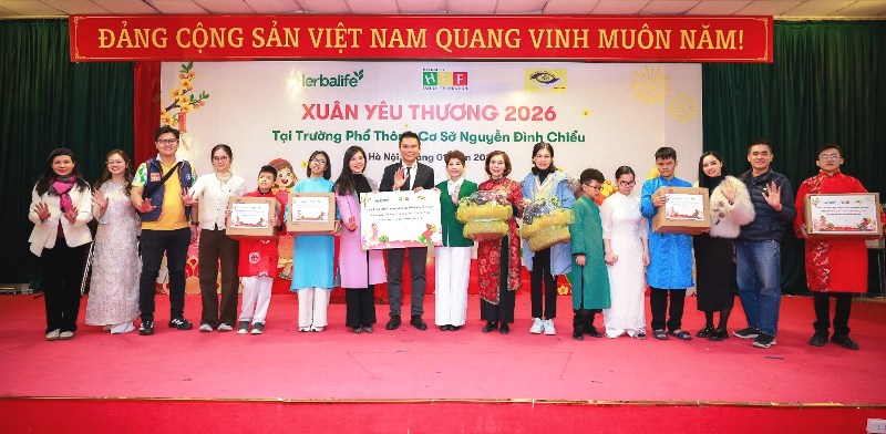 Herbalife Việt Nam tiếp tục tổ thức chương trình “Xuân yêu thương” 2026 cho trẻ em và người cao tuổi có hoàn cảnh khó khăn tại các Trung tâm Casa Herbalife trên toàn quốc