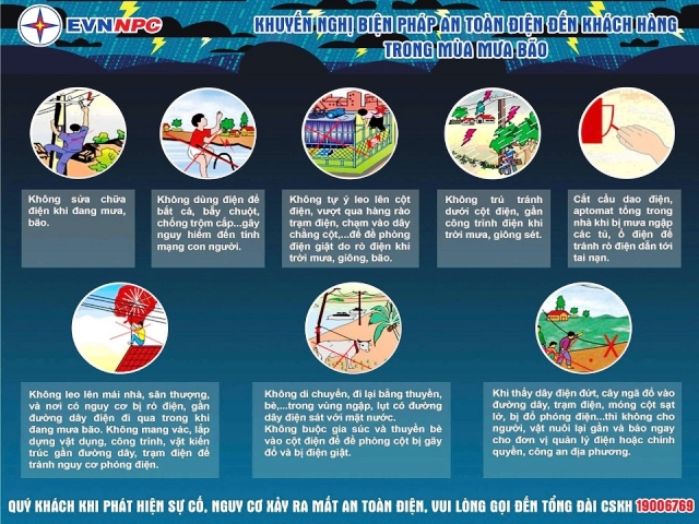 Công ty Điện lực Cao Bằng: Nỗ lực khôi phục cấp điện sau bão và khuyến cáo an toàn điện mùa mưa bão