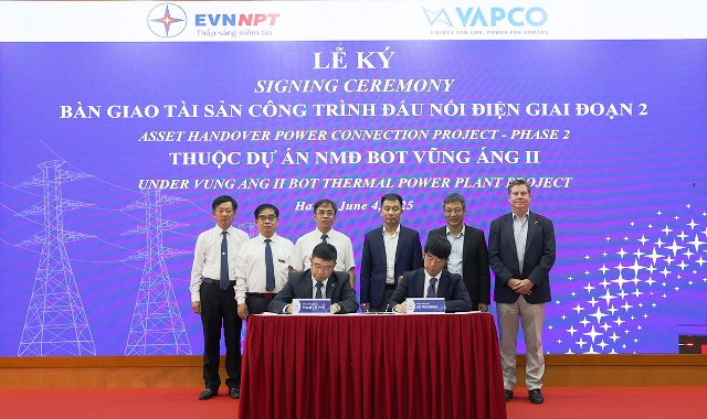 EVNNPT tiếp nhận tài sản - Công trình đấu nối điện thuộc Dự án Nhà máy Nhiệt điện BOT Vũng Áng II
