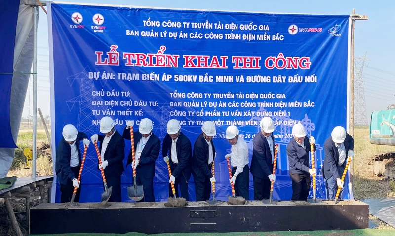 Triển khai thi công Dự án Trạm biến áp 500kV Bắc Ninh và đường dây đấu nối