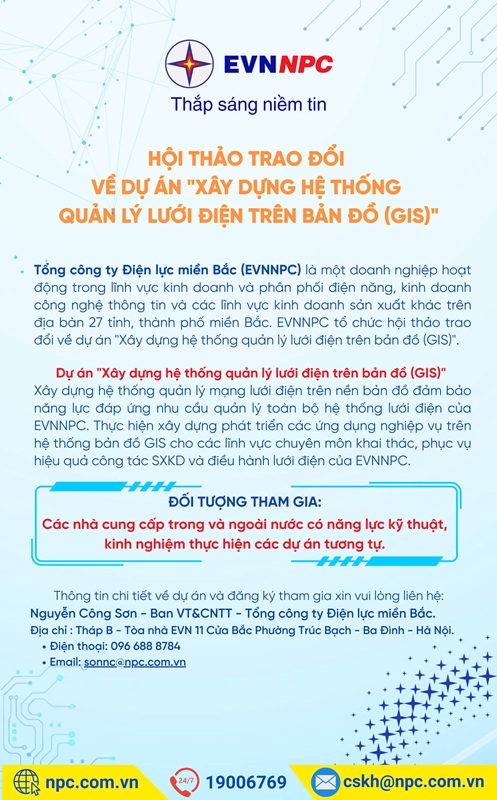 Tổng công ty Điện lực miền Bắc tăng cường số hóa hệ thống quản lý lưới điện thông qua dự án GIS chiến lược