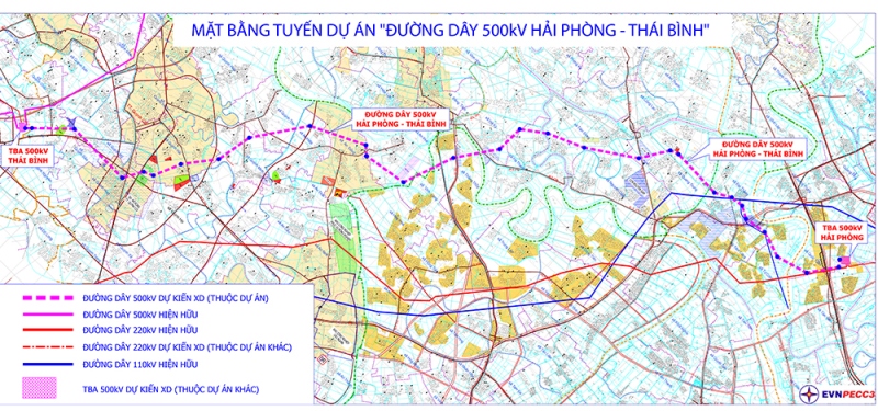 Thủ tướng giao EVNNPT làm chủ đầu tư dự án đường dây 500kV từ Hải Phòng đi Thái Bình