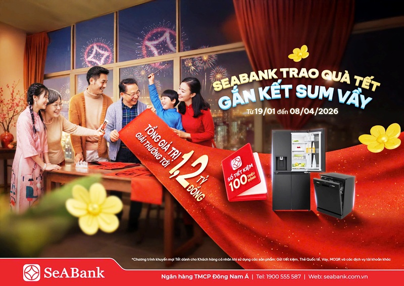 SeABank dành 1,2 tỷ đồng tri ân khách hàng dịp Tết Bính Ngọ và kỷ niệm 32 năm thành lập