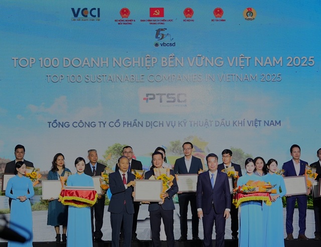 PTSC được vinh danh trong Top Doanh nghiệp Bền vững Việt Nam 2025 (CSI 2025)