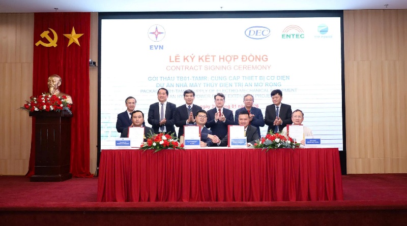 Lễ ký kết hợp đồng gói thầu TB01-TAMR: Cung cấp thiết bị cơ điện – Dự án NMTĐ Trị An mở rộng