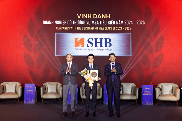 SHB là ‘Doanh nghiệp có thương vụ M&A tiêu biểu năm 2024-2025’