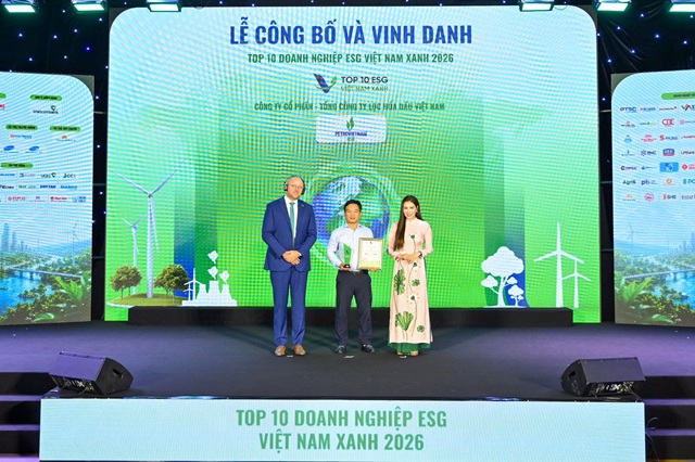 BSR được vinh danh top 10 doanh nghiệp ESG Việt Nam Xanh 2026: Dấu ấn lọc hoá dầu trong chuyển đổi xanh và phát triển bền vững