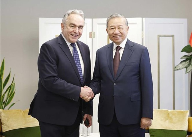 Tổng Bí thư Tô Lâm tiếp cựu Thứ trưởng Ngoại giao Hoa Kỳ Kurt Campbell