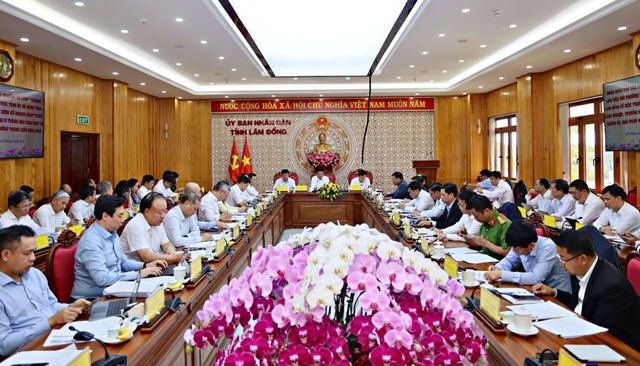Bộ trưởng Nguyễn Hồng Diên làm việc với Thường trực Tỉnh ủy và UBND tỉnh Lâm Đồng