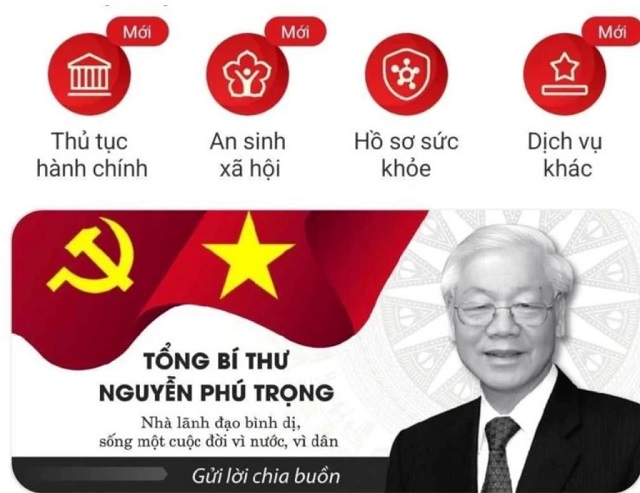 Lập sổ tang điện tử để người dân tưởng nhớ Tổng Bí thư Nguyễn Phú Trọng