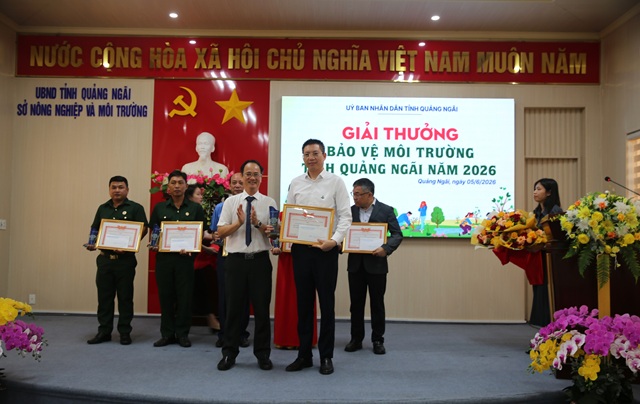 BSR xuất sắc đạt Giải thưởng Bảo vệ môi trường tỉnh Quảng Ngãi năm 2026
